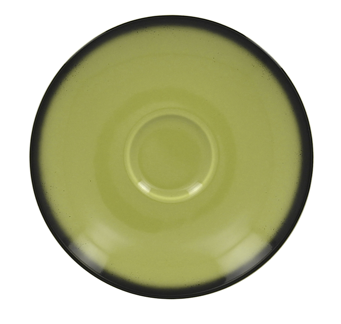Блюдце круг. d=15 см., для чашки 20,23 cl, фарфор,цвет салатный, Lea, шт