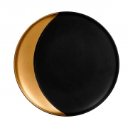 Тарелка круглая,борт цвет золотой d=27 см., глубокая, фарфор, Metalfusion, шт MFMODP27GB RAK Porcelain (ОАЭ)