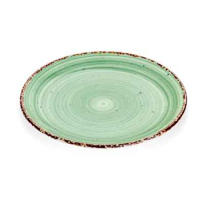  Тарелка круглая d=23 см., плоская, фарфор, цвет зелёный, Green, шт NBNEO23DU50YS GURAL (Турция)
