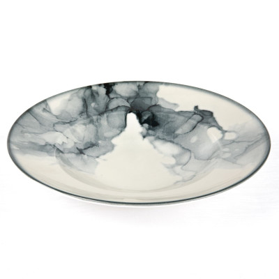 Тарелка круглая глубокая d=26 см., "Gourmet", фарфор цвет мрамор, Marble R360 GBSBAS26CKR360  GURAL (Турция)