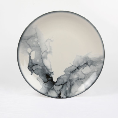 Тарелка круглая d=17 см., плоская, фарфор цвет мрамор, Marble R360 GBSEO17DUR360  GURAL (Турция)