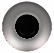 Тарелка круглая,"Gourmet",борт- цвет серебряный d=26 см., глубокая, фарфор, Metalfusion, шт MFFDGD26SB RAK Porcelain (ОАЭ)