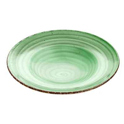 Тарелка круглая d=26 см., глубокая, фарфор, цвет зелёный, Green, шт NBNRN26CK50YS GURAL (Турция)