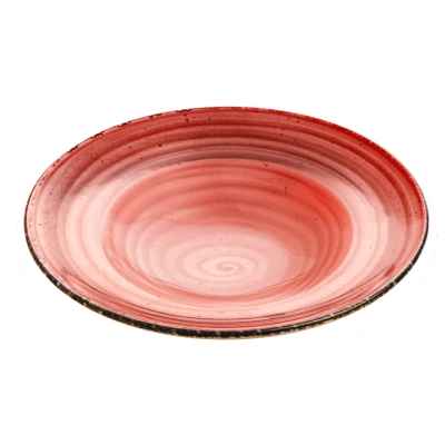 Тарелка круглая d=26 см., глубокая, фарфор, цвет красный, Red, шт NBNRN26CK50KMZ  GURAL (Турция)