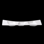 Тарелка прямоугольная 20х6.5 см., 3-х секционная , фарфор, Mazza, шт MZCP20 RAK Porcelain (ОАЭ)