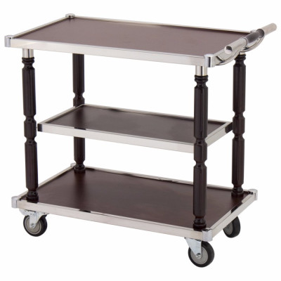 Тележка сервировочная, дерево,цвет красно-коричневый