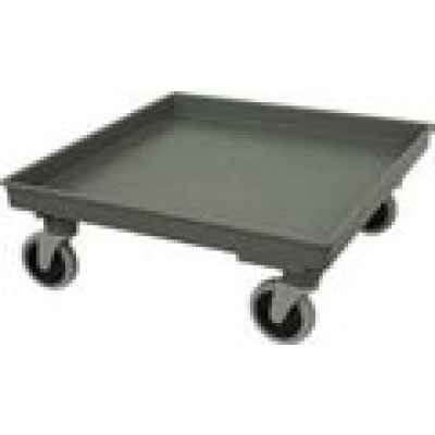 Тележка для перевозки корзин , без ручки, пластик,цвет серый